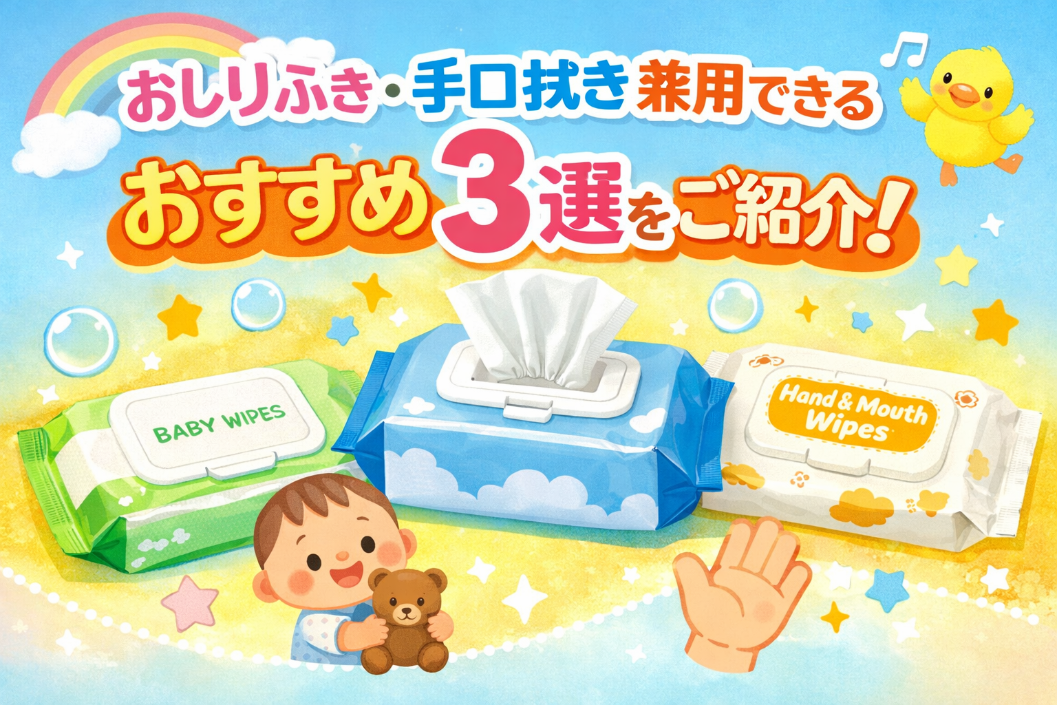 手口拭き　おしりふき　兼用